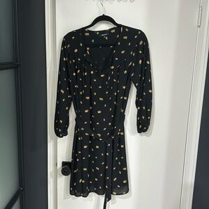 Black and yellow print tie dress from Madewell Size M.